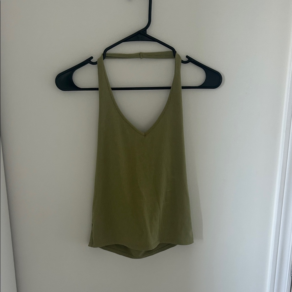 Olive Green Women's Halter Top